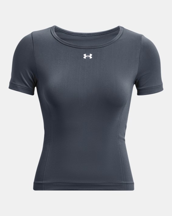 Women's UA Train Seamless Short Sleeve in Gray image number 4
